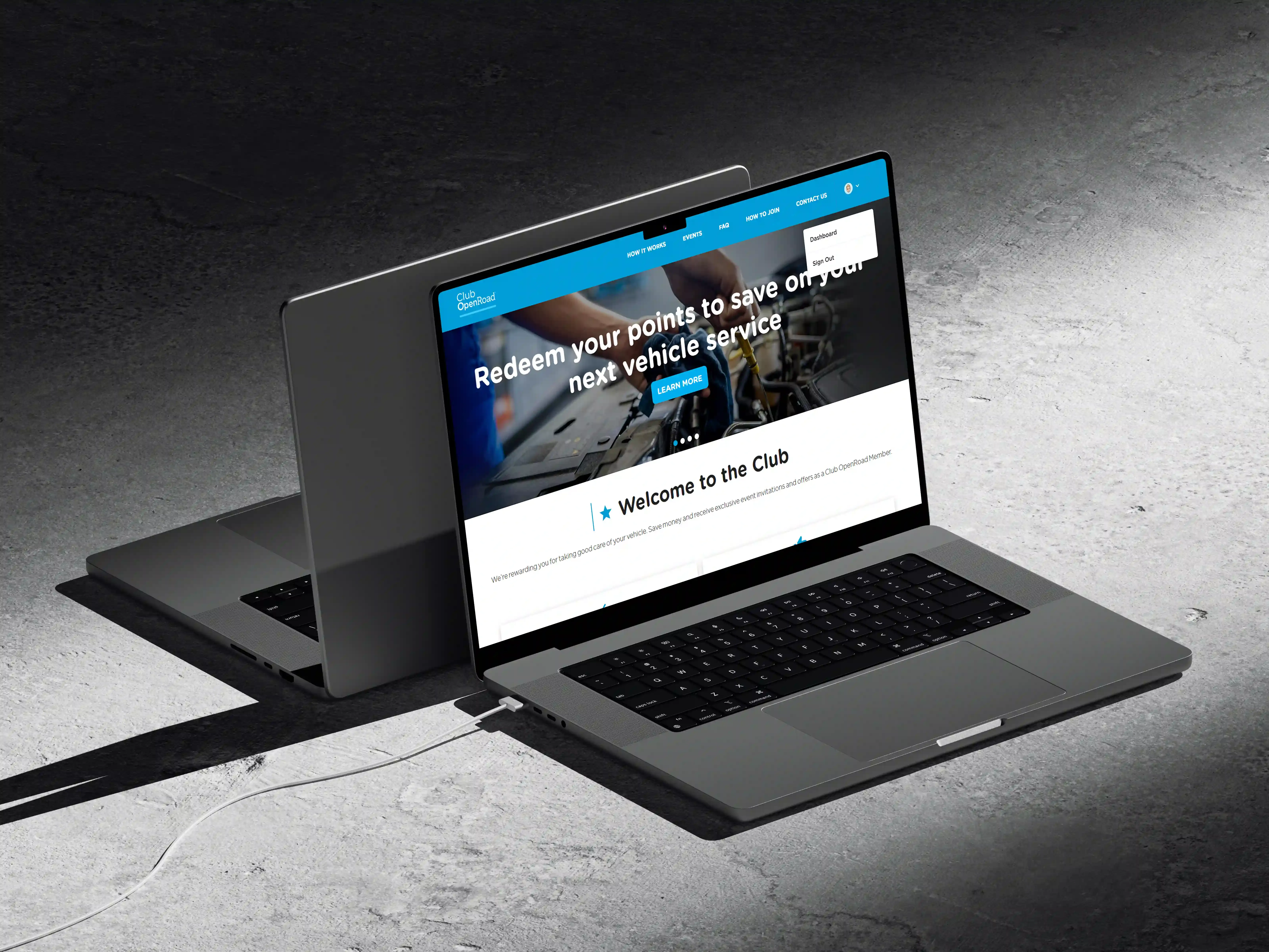 Member landing page