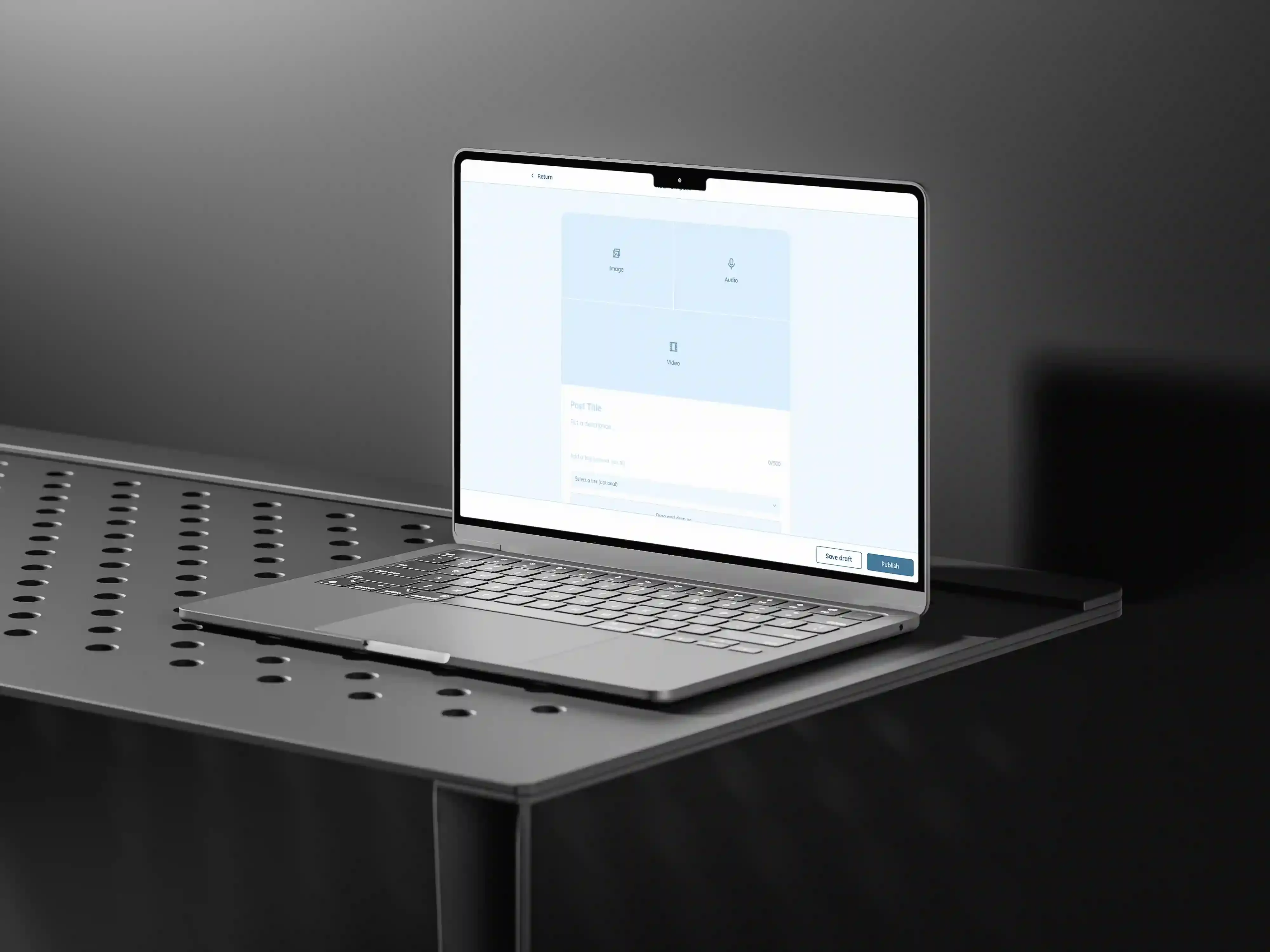 Content upload page