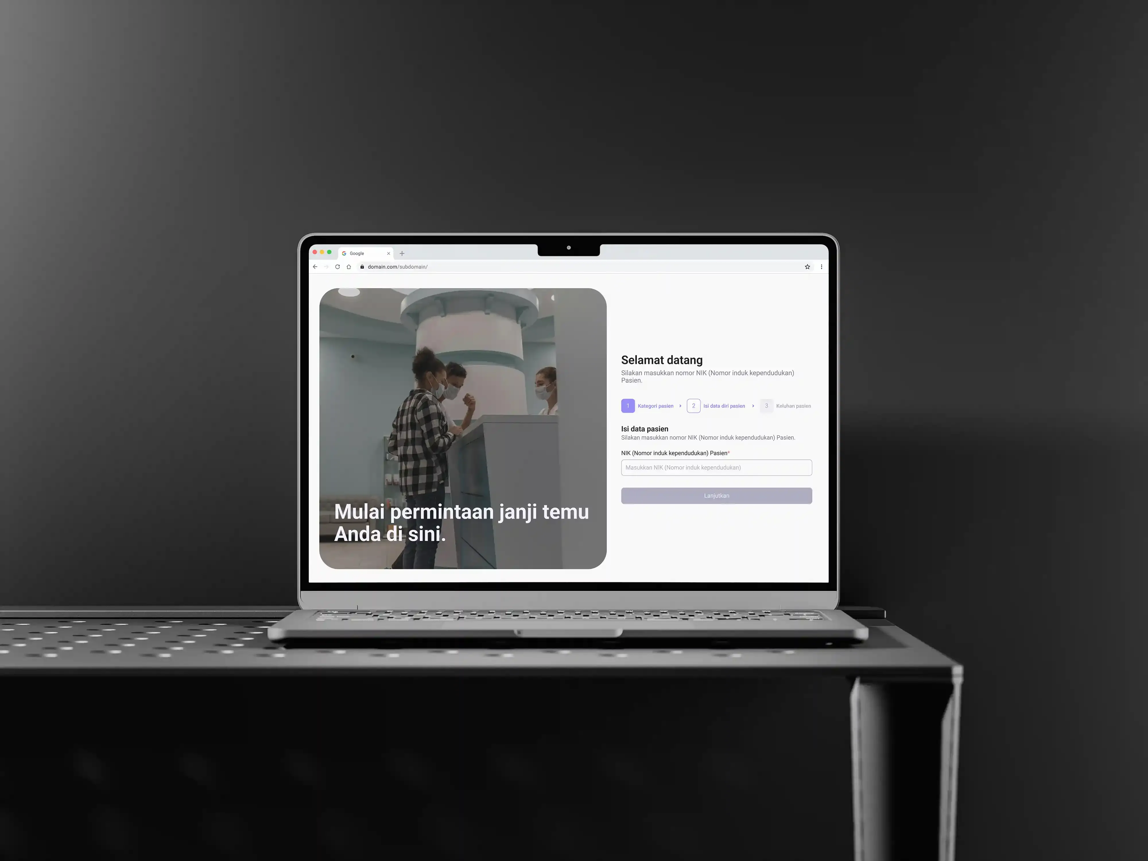 Appointment request form step 1