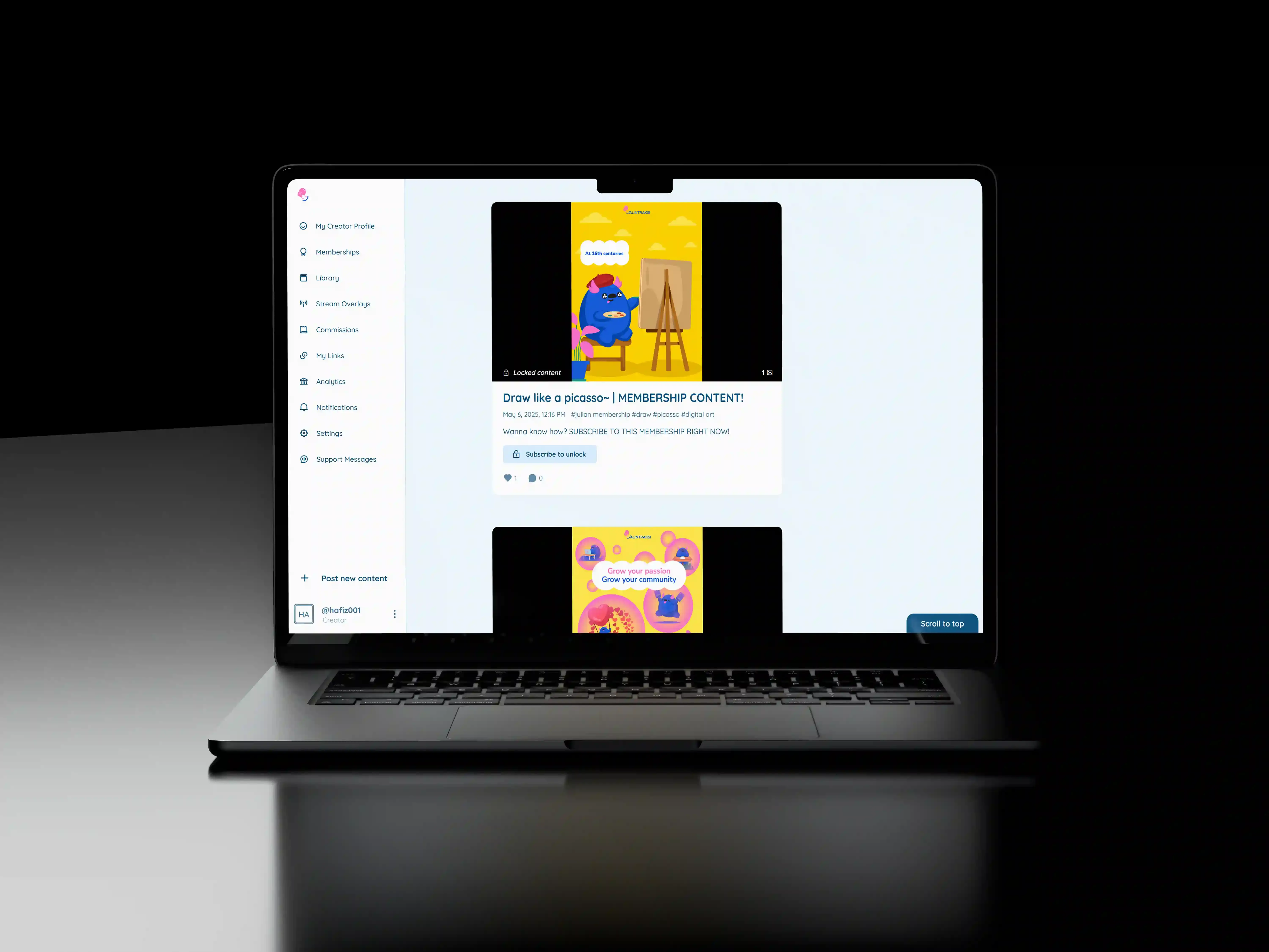 Feeds page